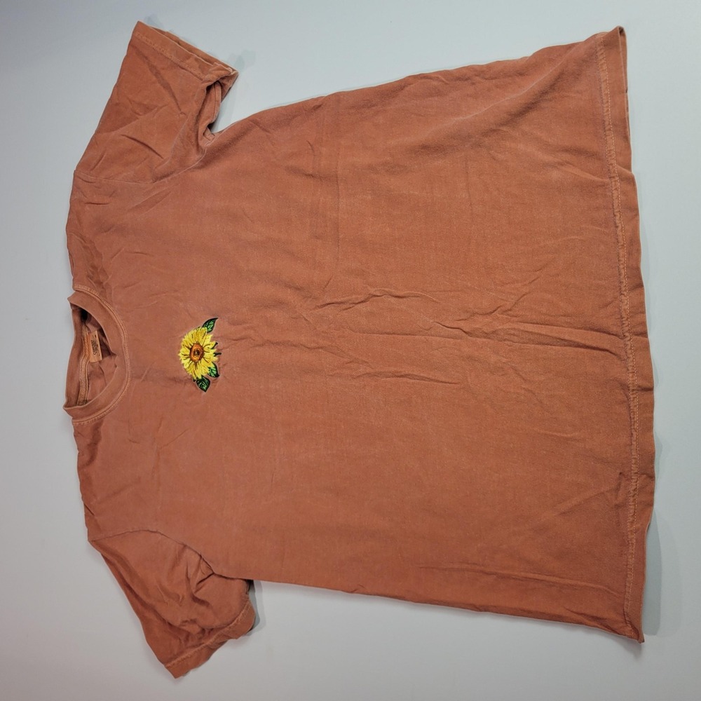 Comfort Colors Sunflower Shirt Mens Large Orange Home Grown Michigan